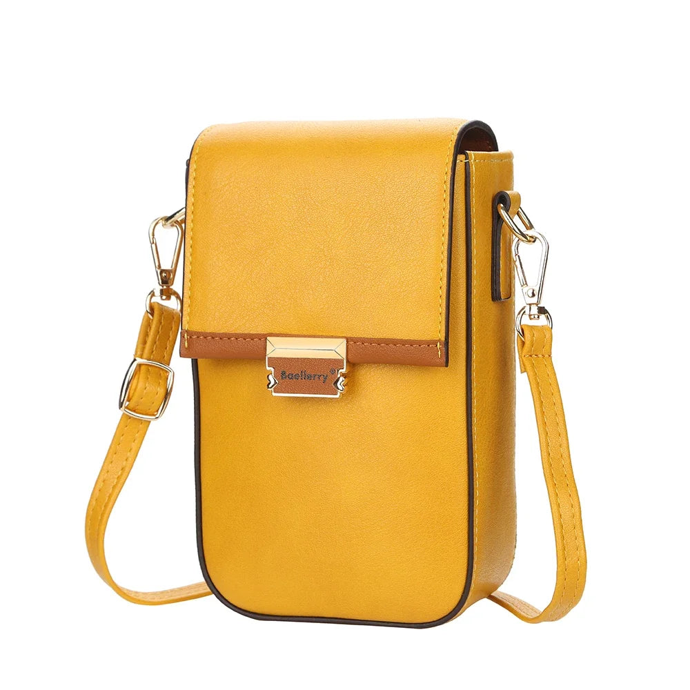 Popular New Women's Shoulder Bags Large Capacity Multiple Card Slots Leather Crossbody Bag for Lady Mini Women Phone Bag