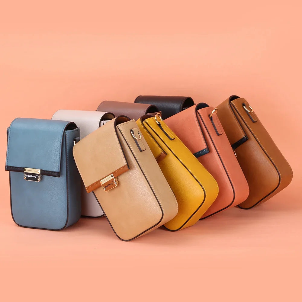 Popular New Women's Shoulder Bags Large Capacity Multiple Card Slots Leather Crossbody Bag for Lady Mini Women Phone Bag
