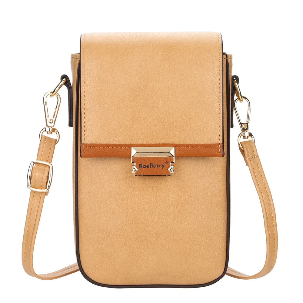 Popular New Women's Shoulder Bags Large Capacity Multiple Card Slots Leather Crossbody Bag for Lady Mini Women Phone Bag