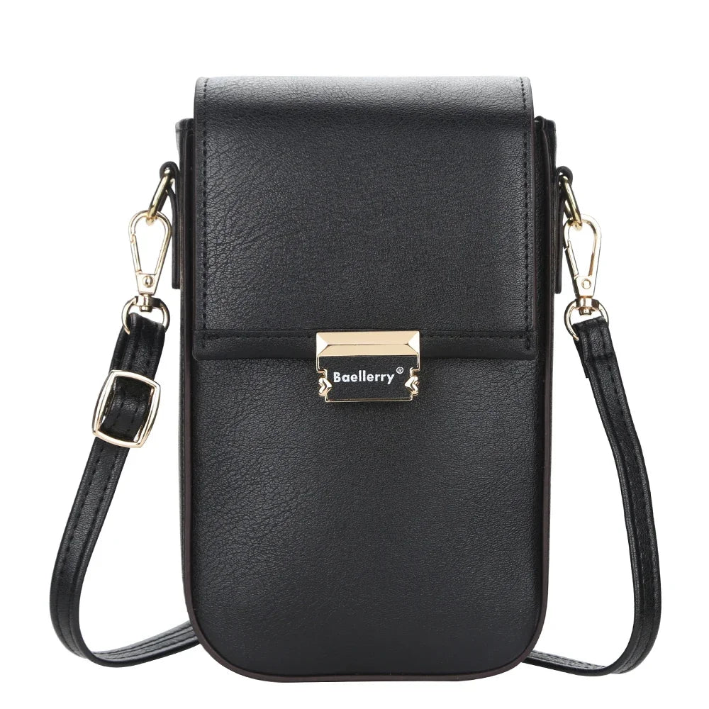 Popular New Women's Shoulder Bags Large Capacity Multiple Card Slots Leather Crossbody Bag for Lady Mini Women Phone Bag