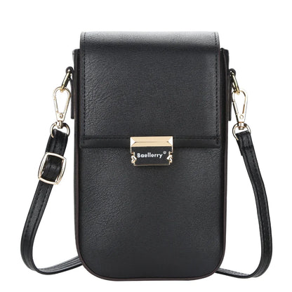 Popular New Women's Shoulder Bags Large Capacity Multiple Card Slots Leather Crossbody Bag for Lady Mini Women Phone Bag