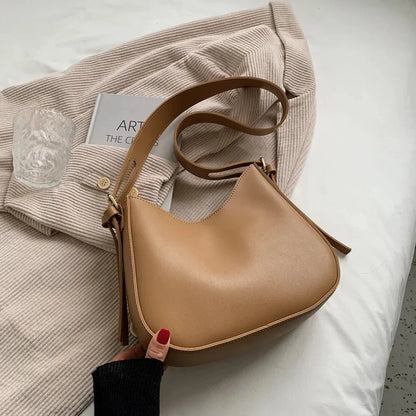 Popular Women's New Fashion PU Leather Shoulder Large-capacity Retro Ladies Messenger Texture Niche Crossbody Bag