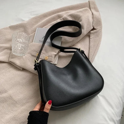 Popular Women's New Fashion PU Leather Shoulder Large-capacity Retro Ladies Messenger Texture Niche Crossbody Bag
