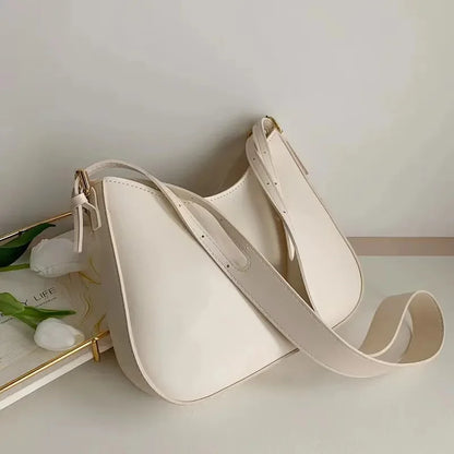Popular Women's New Fashion PU Leather Shoulder Large-capacity Retro Ladies Messenger Texture Niche Crossbody Bag