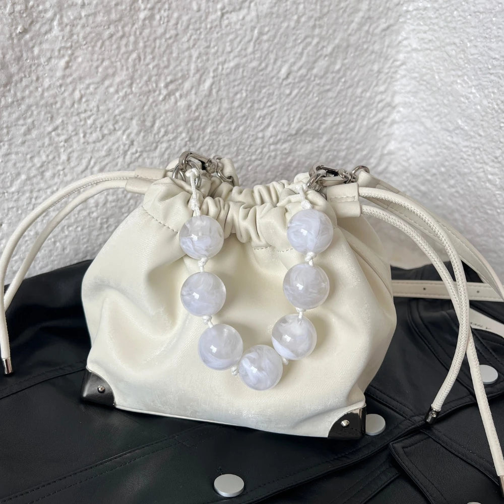 Popular bag for women in 2024 new fashionable and high-end handbag single shoulder crossbody bucket bag chain bag