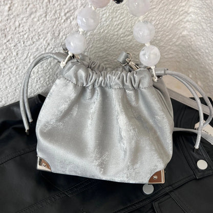 Popular bag for women in 2024 new fashionable and high-end handbag single shoulder crossbody bucket bag chain bag