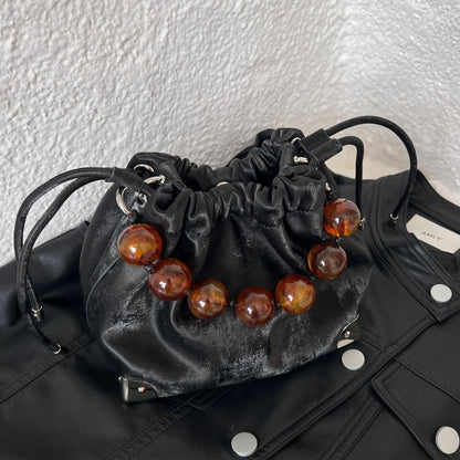 Popular bag for women in 2024 new fashionable and high-end handbag single shoulder crossbody bucket bag chain bag