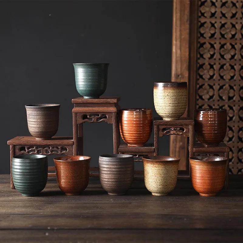 Porcelain Coffee Cup Ceramic Personal Single Pottery Tea Cups Drinkware Wine Mug Water Mugs Japanese Style  Gift Wholesale