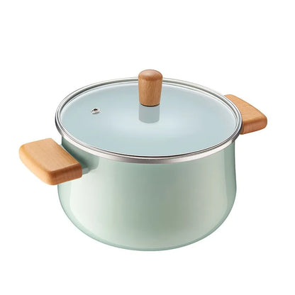 Porcelain Enameled pot 3.3L Double Bottom Soup Pot Cooking Multi-purpose Cookware Non-stick Pan general use kitchen pots  cooker
