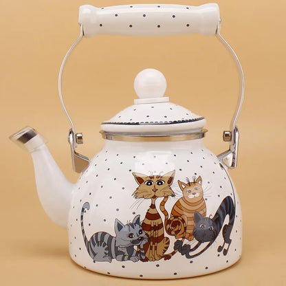Porcelain Enamels Teapot Kettle Coffee Milk Teapot Medicine Pot Induction Cooking Gas Universal Household