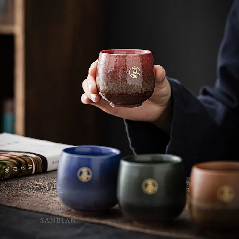 Porcelain Master Kung Fu Tea Cup Set Festive Tea Bowl Tea Single Cup Tea Set Gift Box For Free Customization