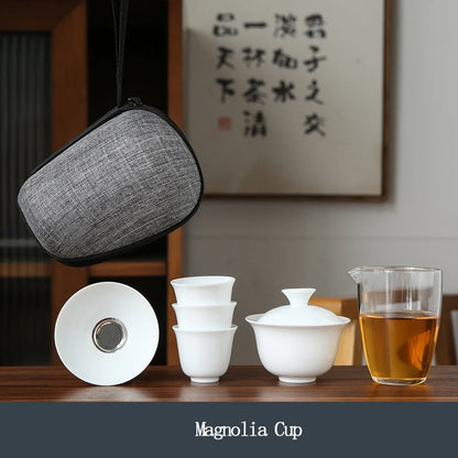 Porcelain Service Gaiwan Tea Cups Mug of Tea Ceremony Teapot Chinese Portable Kung Fu Travel Tea Set Ceramic Teacup with Filter