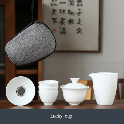 Porcelain Service Gaiwan Tea Cups Mug of Tea Ceremony Teapot Chinese Portable Kung Fu Travel Tea Set Ceramic Teacup with Filter