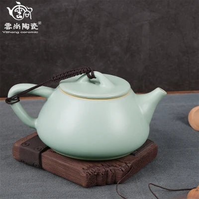 Porcelain Teapot Kiln Opening Tea Set Large Home Xi Shi pot Longquan Celadon Kung Fu Jin Jun Mei Black Teaware Free Shipping