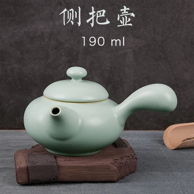 Porcelain Teapot Kiln Opening Tea Set Large Home Xi Shi pot Longquan Celadon Kung Fu Jin Jun Mei Black Teaware Free Shipping