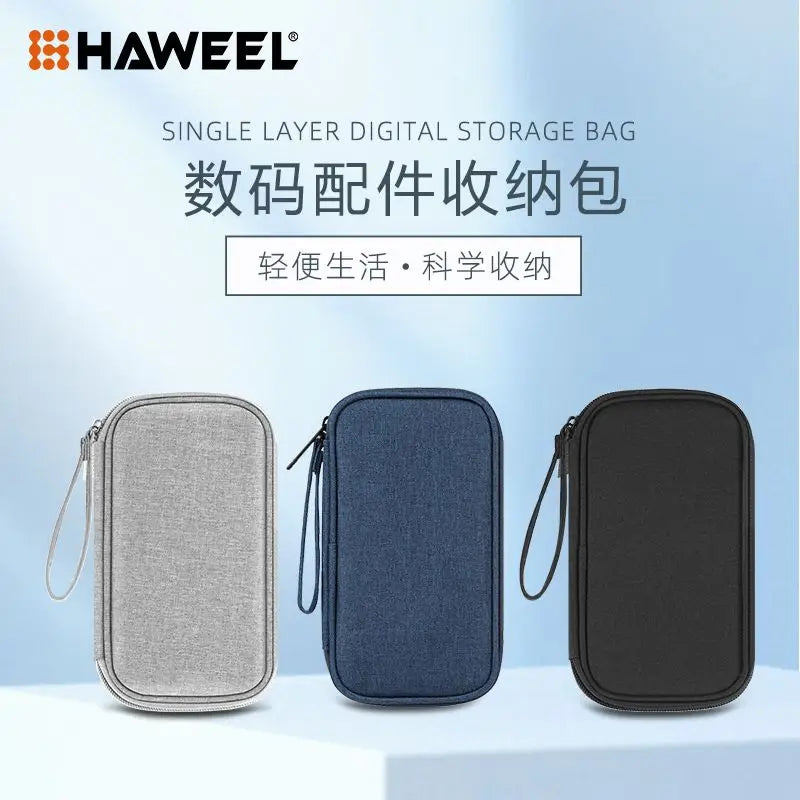 Portable Cable Winder Organizer Waterproof Storage Bag for Power Bank Digital Cable Case Earphone Oxford Cloth Earphone Case
