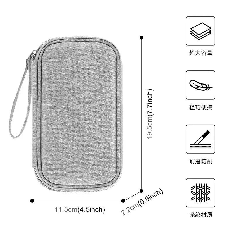 Portable Cable Winder Organizer Waterproof Storage Bag for Power Bank Digital Cable Case Earphone Oxford Cloth Earphone Case