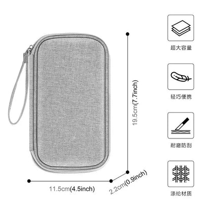 Portable Cable Winder Organizer Waterproof Storage Bag for Power Bank Digital Cable Case Earphone Oxford Cloth Earphone Case