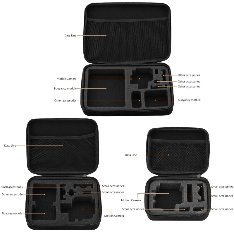 Portable Carry Case Small Medium Large Size Anti-shock Storage Bag For GoPro- Hero 9 Action Camera Handbag Hard Shell Box