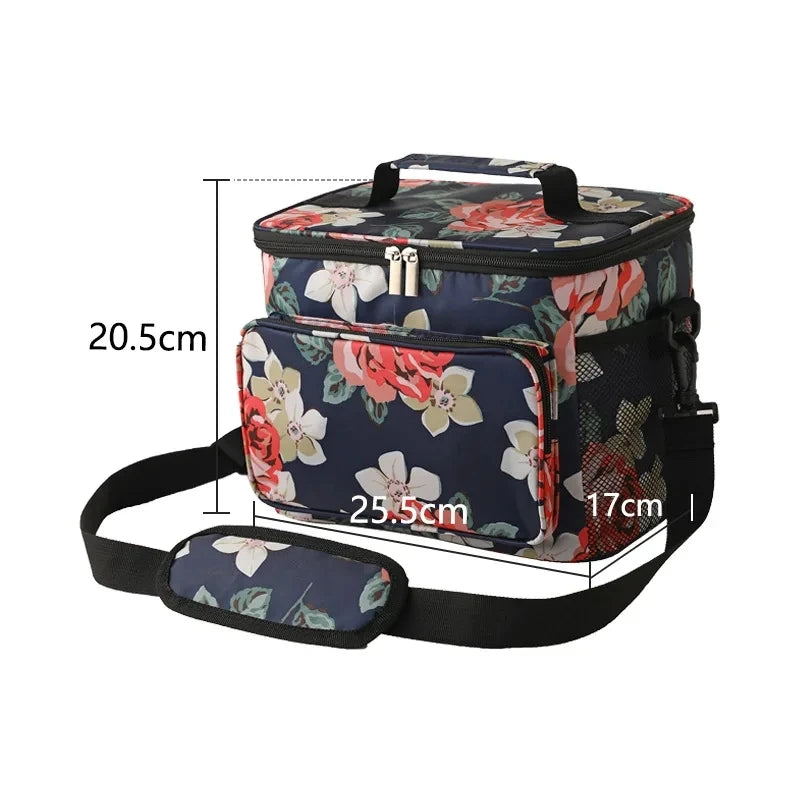 Portable Cooler Bag For Food Thermal Lunch Bag Waterproof Travel Insulated Picnic Box Camping BBQ Family Outdoor Activities