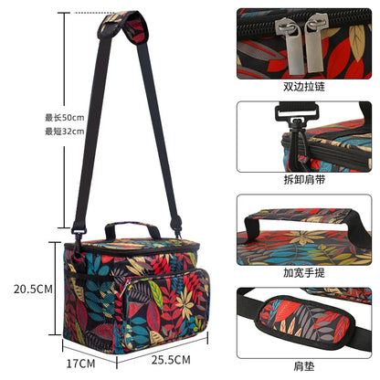 Portable Cooler Bag For Food Thermal Lunch Bag Waterproof Travel Insulated Picnic Box Camping BBQ Family Outdoor Activities