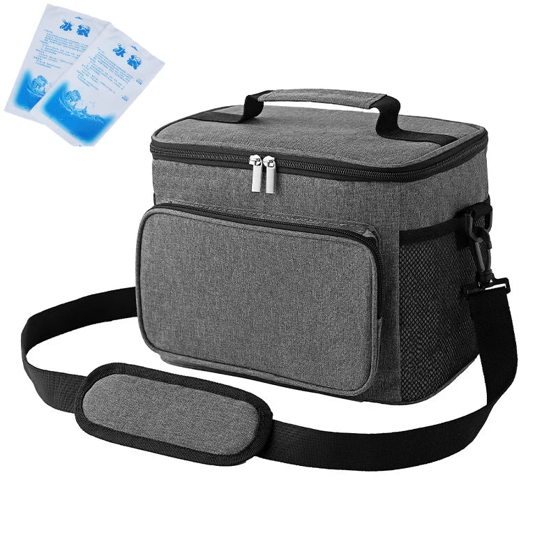 Portable Cooler Bag For Food Thermal Lunch Bag Waterproof Travel Insulated Picnic Box Camping BBQ Family Outdoor Activities