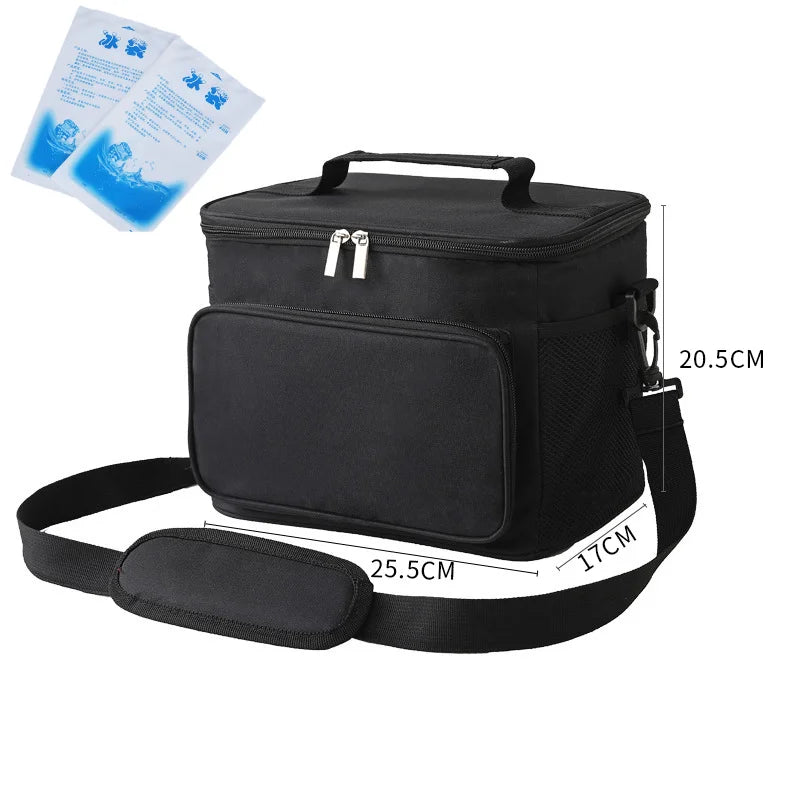 Portable Cooler Bag For Food Thermal Lunch Bag Waterproof Travel Insulated Picnic Box Camping BBQ Family Outdoor Activities