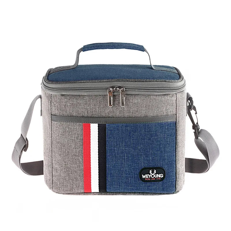 Portable Cooler Bag Picnic Lunch Bag Container Basket Drink Food Delivery Bag Thermal Insulated Lunch Box Work Camping Travel