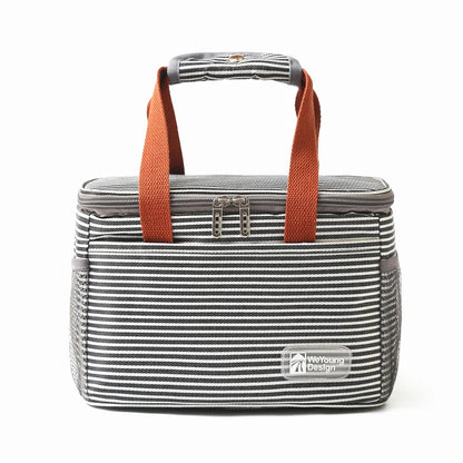 Portable Cooler Bag Picnic Lunch Bag Container Basket Drink Food Delivery Bag Thermal Insulated Lunch Box Work Camping Travel