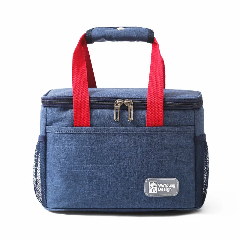 Portable Cooler Bag Picnic Lunch Bag Container Basket Drink Food Delivery Bag Thermal Insulated Lunch Box Work Camping Travel