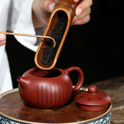 Portable Dahongpao Teaware 150ml Yixing Tea Pot Purple Clay Xishi Teapot Beauty Kettle Handmade Chinese Tea Ceremony Gift