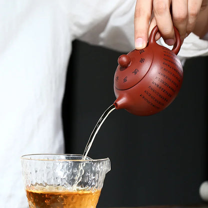 Portable Dahongpao Teaware 150ml Yixing Tea Pot Purple Clay Xishi Teapot Beauty Kettle Handmade Chinese Tea Ceremony Gift