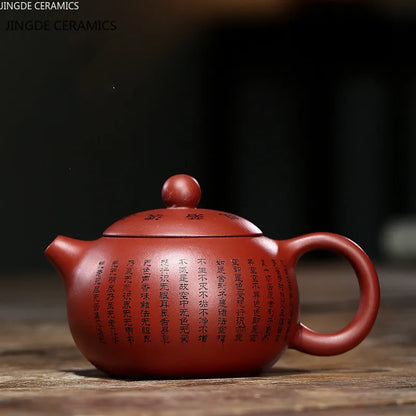 Portable Dahongpao Teaware 150ml Yixing Tea Pot Purple Clay Xishi Teapot Beauty Kettle Handmade Chinese Tea Ceremony Gift