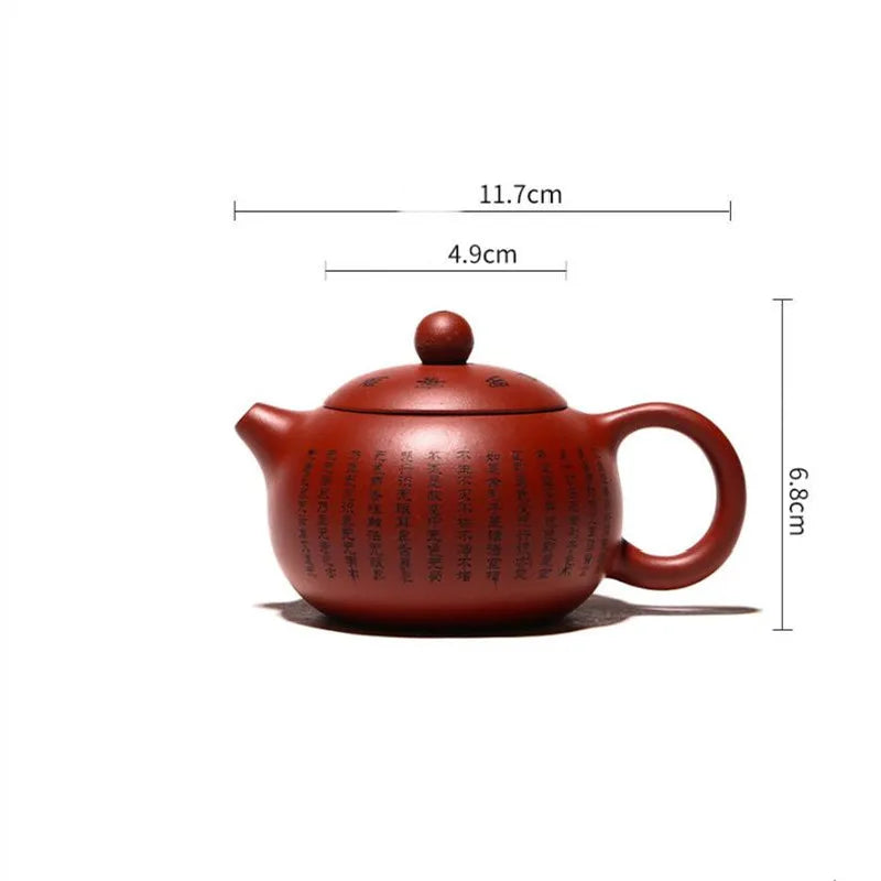 Portable Dahongpao Teaware 150ml Yixing Tea Pot Purple Clay Xishi Teapot Beauty Kettle Handmade Chinese Tea Ceremony Gift