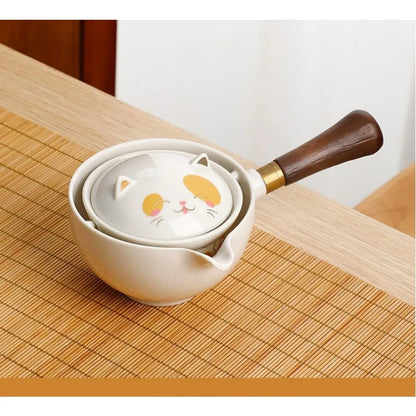 Portable Glass Ceramic Chinese Kung Fu Tea Set Travel Tea Set Teaware Sets Teapot for Tea Teapot Tea Cup Set Tea Maker Infuser