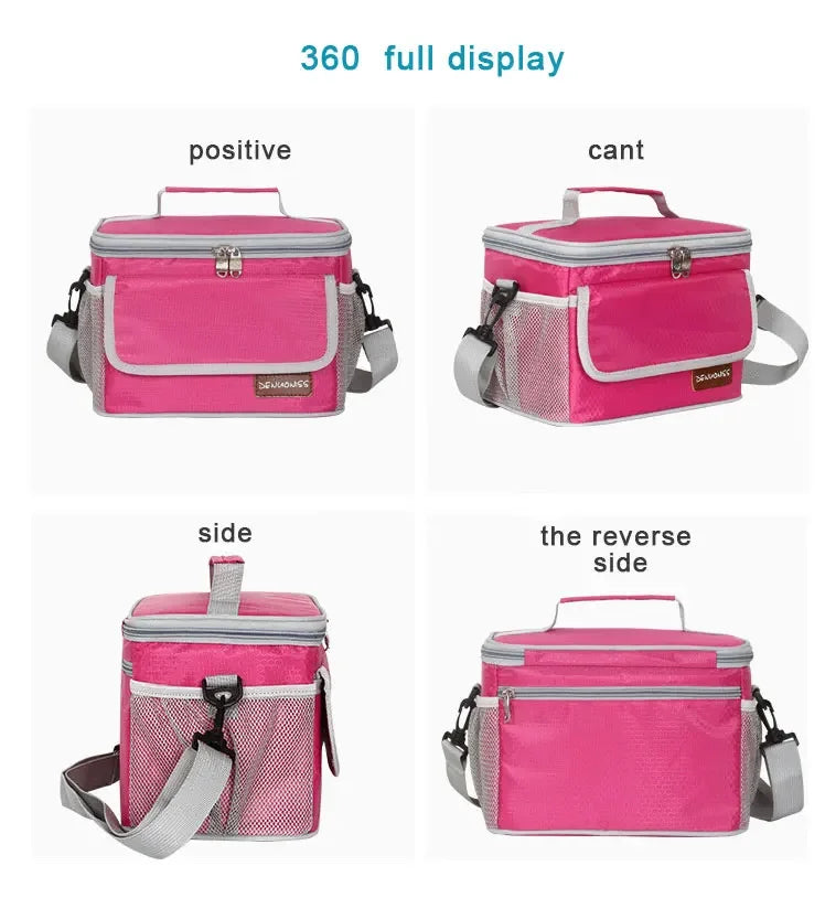 Portable Insulated Bags Women Men Waterproof and Leakproof Cooler Fridge EVA 6L Thermal Lunch Food Picnic Outdoor Bento Bag Work