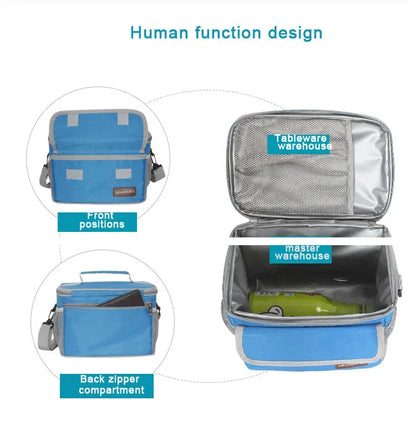 Portable Insulated Bags Women Men Waterproof and Leakproof Cooler Fridge EVA 6L Thermal Lunch Food Picnic Outdoor Bento Bag Work