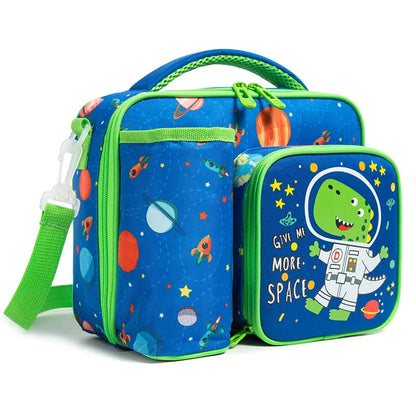 Portable Insulated Lunch Bag for Girls Kids Unicorn Pattern School Lunch Bag with Water Bottle Pocket