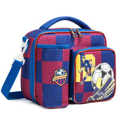 Portable Insulated Lunch Bag for Girls Kids Unicorn Pattern School Lunch Bag with Water Bottle Pocket