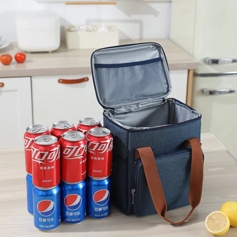 Portable Lunch Bag Travel Beach Beer Leakproof Food Storage Thermal cooler bag Insulated Freezer Bag Drink Camping Picnic Bag