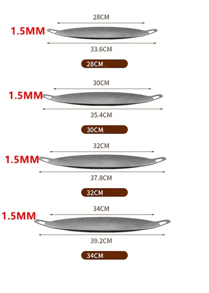 Portable Outdoor Camping Non-stick Pan Kitchen Bakeware Oil Frying Baking Pan Multi-purpose Induction Cooker for Household Tools