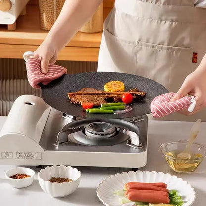 Portable Outdoor Camping Non-stick Pan Kitchen Bakeware Oil Frying Baking Pan Multi-purpose Induction Cooker for Household Tools