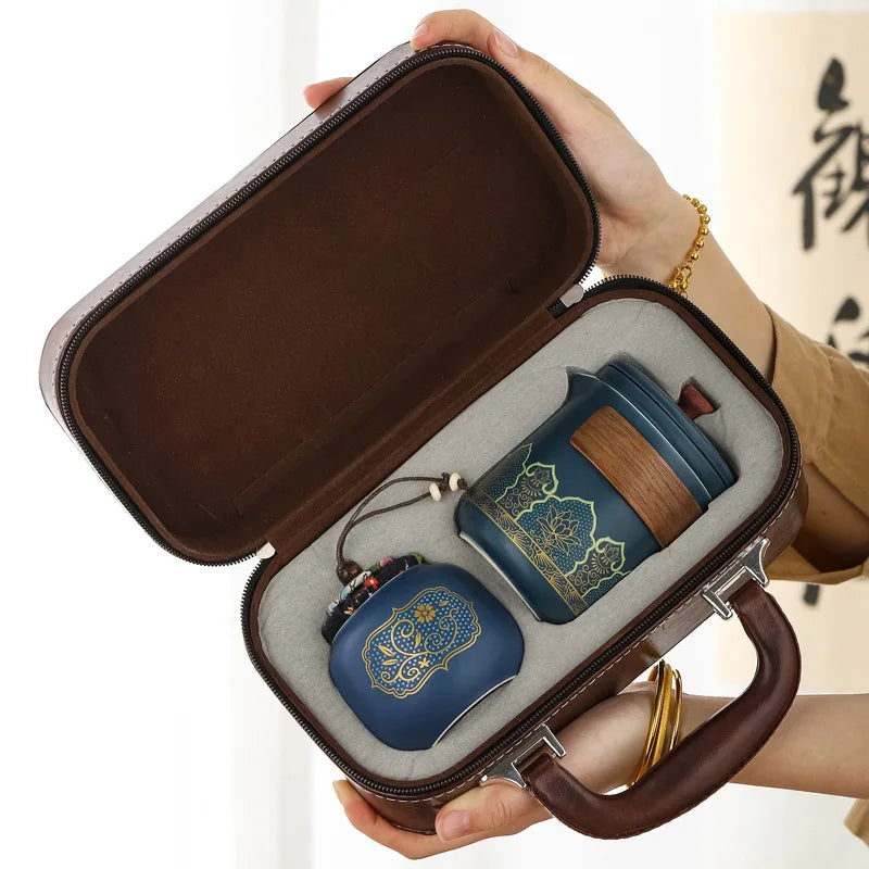 Portable Outdoor Kung Fu Tea Set Green Tea Pots and Cups Set Teacups Coffee Teapot Teeware Teware Coffeeware Teaware Gaiwan Cup