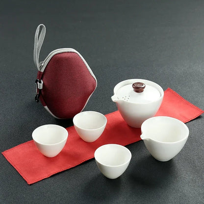 Portable Outdoor Travel Coffee Tea set Teaware With Storage Bag Teapot Teacup Chinese Kung Fu Tea Sets Kettle Coffee Drinkware