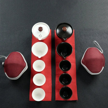 Portable Outdoor Travel Coffee Tea set Teaware With Storage Bag Teapot Teacup Chinese Kung Fu Tea Sets Kettle Coffee Drinkware