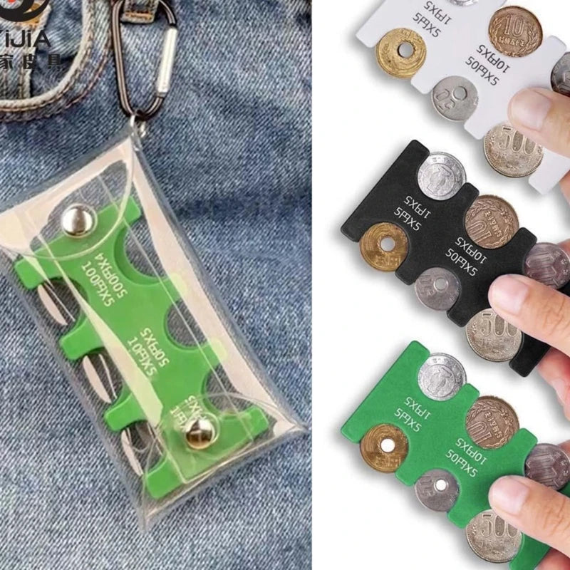 Portable PVC Coin Purse Wallet for Travel Stylish Japanese Clip Money Bag