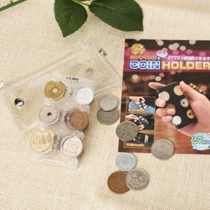 Portable PVC Coin Purse Wallet for Travel Stylish Japanese Clip Money Bag