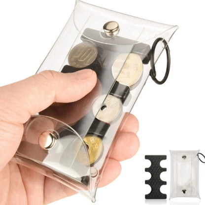 Portable PVC Coin Purse Wallet for Travel Stylish Japanese Clip Money Bag