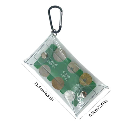 Portable PVC Coin Purse Wallet for Travel Stylish Japanese Clip Money Bag