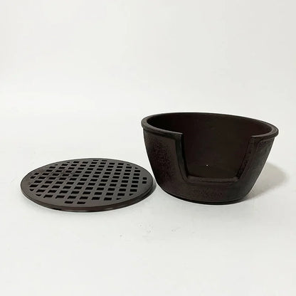Portable Small Cast Iron Stove Grill Charcoal BBQ Grill TableTop BBQ Retro Tea Oven Heating Stove Holder Teapot Base